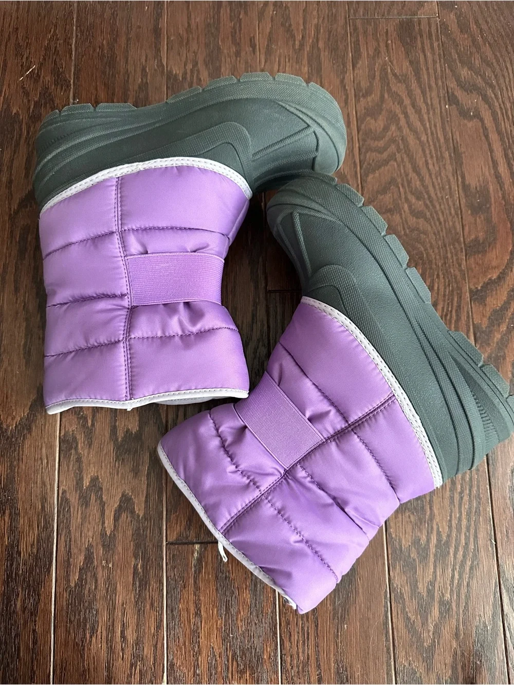Cat & Jack little girls size 2 purple/grey winter/snow boots